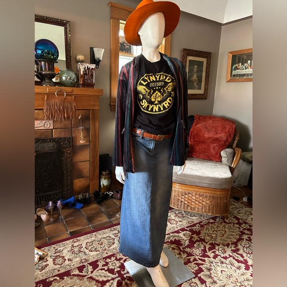 Striped velvet jacket - Picture 1 of 12